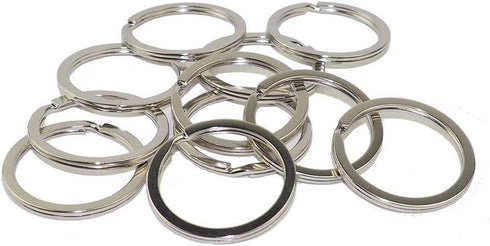 Key Ring - 100PCS, 32mm Nickel Plated Square Edged Split Key Chain Rings for Car Home Keys Organization, Arts & Crafts, Lanyards (100)...