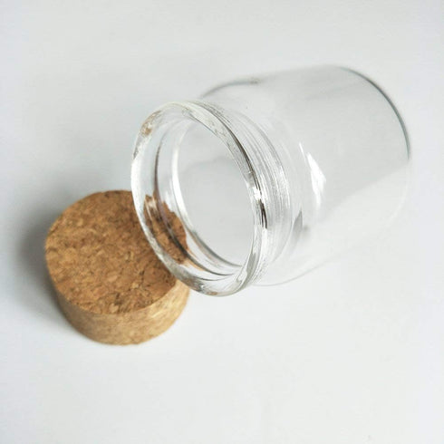 3pcs 50ml Small Glass Bottles Vials Jars Glass with Cork Stopper Storage Bottle 50ml 47x50mm(1.85x1.96inch)...
