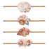 cherrboll 4pcs Baby Girl Flower Headbands, Super Soft & Stretchy Nylon Floral Hairbands for Newborn Toddler...