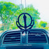 Round Khanda Punjabi Car Hanging Rear View Mirror Hanging Ornament For Sikh Car Decor...