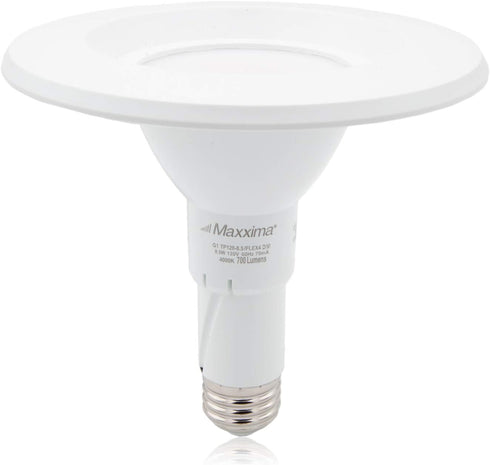 Maxxima Dimmable BR30 LED Bulb, Built-in Trim, 65 Watt Equal Downlight, 2700K Warm White 700 Lumens, 90 CRI, Energy Star...