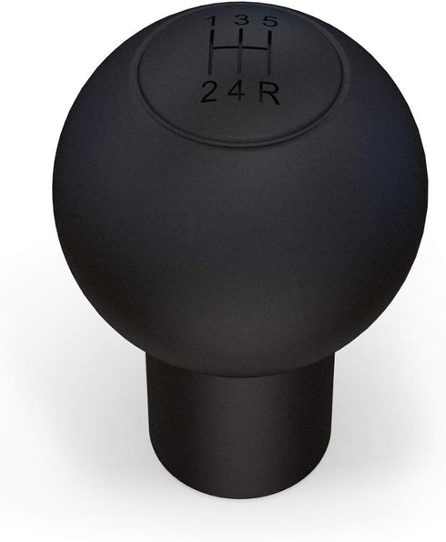 kwmobile Cover Compatible with VW Audi 5-Speed Type-B Round Gear Shift Knob - Silicone Anti Skid Car Manual Stick Shift Gear Knob Cover - Black...