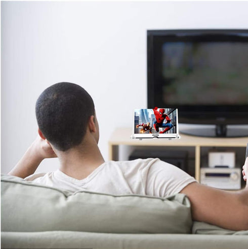 Screen Amplifier Magnifier, New Generation Phone Holder Screen Amplifier, 3D HD Video and Gaming Phone Projector-with Foldable Phone Stand, Suppor...