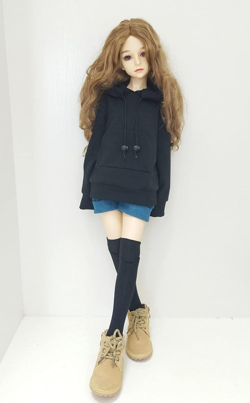 30CM / 45CM / 60CM Doll Clothes 1/3 1/4 1/6 BJD Doll Accessories BJD SD DIY Fashion Hoodie Toys Dolls Clothing (1/6,Black)...