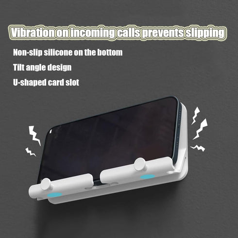 Wall Mobile Phone Holder Phone Holder for Wall Multifunctional Phone Holder Phone Stand with Hook Wall Phone Holder Smartphone Stand Cell Phone Ho...