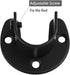 Zip Seven 1-5/16 Shower Closet Rod Holder Set U Shaped Hanging Rod Flange Socket Heavy Duty Curtain Pole Bracket Supports Stainless Steel Matte Bl...