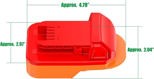 Adapter Upgrade for Milwaukee M18 (Not Older V-18) Tools - Compatible with Ridgid 18v Batteries for Power Supply (No Charging Function) - 1 Adapte...