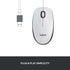 Logitech M100 Wired USB Mouse, 3-Buttons, 1000 DPI Optical Tracking, Ambidextrous PC/Mac/Laptop, White...