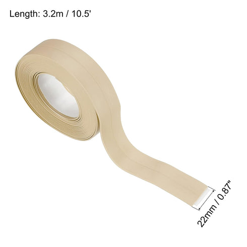 uxcell Waterproof Seal Caulk Strip Tape Self Adhesive 0.87"W x 10.5'L PVC Sealing Tape for Kitchen Bathroom Beige...