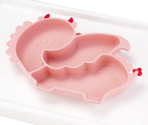 Qshare Toddler Plate, Portable Baby Plates for Toddlers and Kids, BPA-Free Strong Suction Silicone Placemat, 11x8x1 Inch...