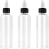3 Pcs 6oz Dispensing Bottles, Plastic Squeeze Bottles with Twist Top Cap...
