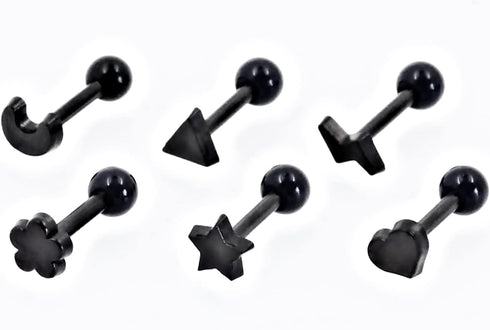 24Pcs Plastic Earrings For Sensitive Ears Silicone Medical Clear Tragus Cartilage Daith Studs Retainers 16G...