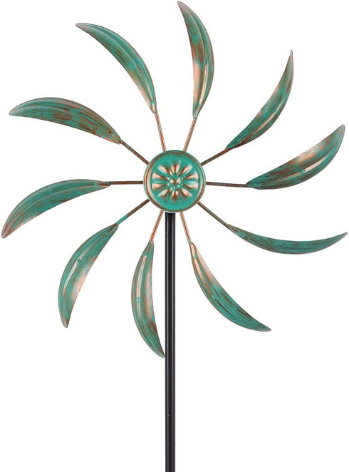 Wind Spinners Outdoor Metal, Garden Pinwheels Waterproof Wind Sculptures, Small Windmills for Yard and Garden Decor...