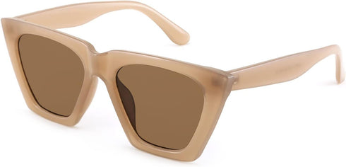 Vintage Square Cat Eye Sunglasses Women Large Trendy Retro Sun Glasses Classic Thick Rectangle Frame...