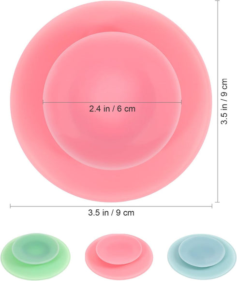 Silicone Tableware Sucker 3pcs Double Sided Suction Cups Plates Silicone Utensil Rest Plate Suction Pad Suction Cup Plates Tableware Sucker Plate ...