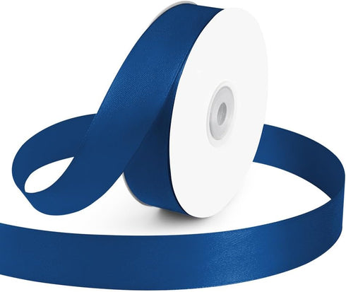 1 inch Wide x 50 Yards Navy Blue Single Faced Polyester Satin Ribbon, Navy Blue Satin Ribbon Perfect for Wedding Decor, Wreath, Crafts, Gift Wrapp...