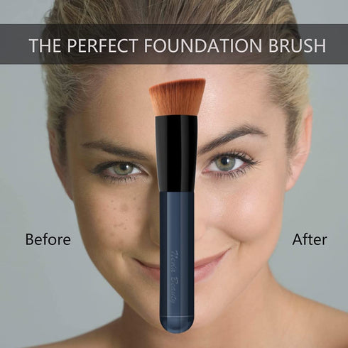 Foundation Brush, Flat Top Kabuki Foundation Brush for Liquid Makeup, Cream, Powder, Travel Size Face Foundation Blending Makeup Brushes (131)...