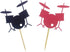 Morndew 24 PCS Drum Cupcake Toppers for Music Party Baby Shower Birthday Party Wedding Party Decorations...