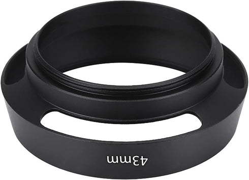 Camera Lens Hood,43mm Black Metal Lens Hood with Plastic Lenses for Leica Photography Accessory...
