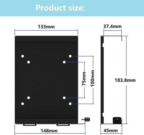 JINGCHENGMEI Wall Mount Compatible with Dell OptiPlex Micro Form Factor Case, VESA and Under Desk Available, Fits MFF 7070, 7060, 7050, 5070, 5060...