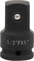 Impact Socket Adapter and Reducer 1/2 Inch Drive F to 1 Inch M, Chrome Molybdenum Steel Converter for Auto Construction...
