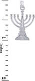Claddagh Gold Jewish Menorah Pendants - Silver Menorah Pendant (Small)...