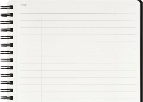 Maruman MNEMOSYNE Notebook 8.27 x 5.83 Inches (A5), 8mm ruled 24-line, 80 Sheets, Black, 1 ea. (N175)...