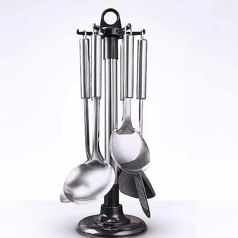 Kitchen ware Storage Rack,Stainless Steel Kitchen Utensil Holder Organizer, Countertop 360 Degree Rotating Utensil Holder for Kitchen Counter with...