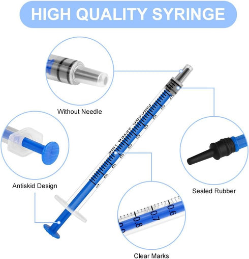 10 packs Plastic Syringes, 1ml Syringe for Liquid Ndividually Sealed Syringes Without Needles for Oral Syringe Baby Medicine Syringe Colostrum Col...