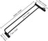 14-Inch Black Wine Glass Rack, Under Cabinet Wine Glass Holder, Stemware Rack, Hanging Stemware Holder, Set of 2...