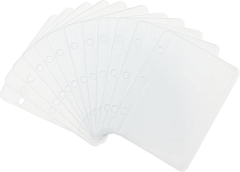 12pcs Mini Binder Pockets Frosted 3 Holes Budget Cash Envelopes for Budgeting, Binder Pouch Loose Leaf Sheet Protectors PVC Zipless Budget Envelop...