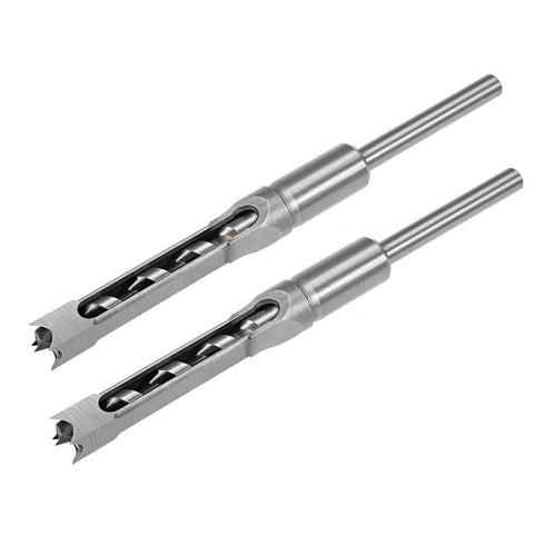 uxcell Square Hole Drill Bit, 1/2" High-Carbon Steel Hollow Chisel Mortise Power Tool for Woodworking 2 Pcs...