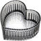 Glass Heart-shaped Candy Bowl Snack Bowl Dessert Bowl Fruit Bowl Ring Holder Dish Wedding Party Decor-Gray-5 OZ...