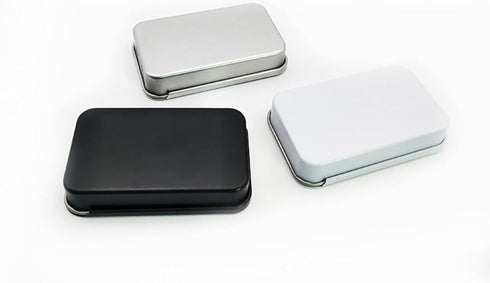 2Pcs Dental Floss Portable Case, Metal Rectangular Sliding Floss boxes Small Tins with Lids for Travel, Portable Travel Floss Box, Convenient Dent...