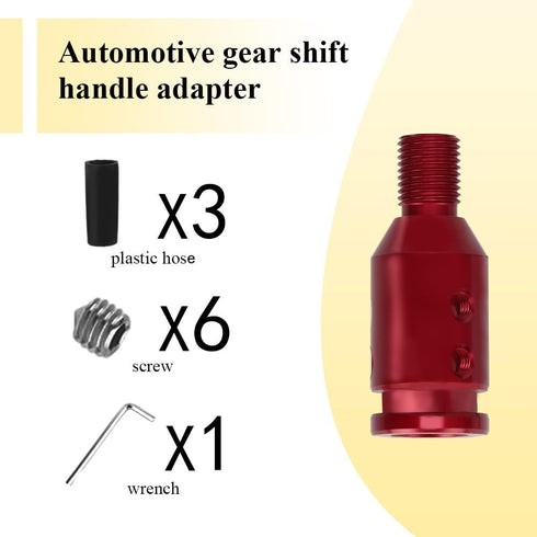 ASUBHA Gear Shift Knob Adapter, Aluminum Alloy Automatic Shifter Adapter, Universal Car Interior Accessories Shifter Knob Boot Retainer Gear Stick...