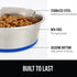 Gorilla Grip Stainless Steel Metal Dog Bowl Set of 2, Rubber Base, Heavy Duty Feeding Dishes, Food Grade BPA Free, Less Sliding, Quiet Pet Bowls f...