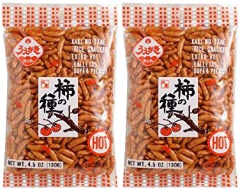 Uegaki Kaki No Tane Hot 4.5oz/130g (2pack)...