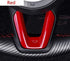 Red Sport Carbon Fiber Emblem Print Interior Steering Wheel Trim for Mazda 3 6 CX-4 CX-5 CX-9...