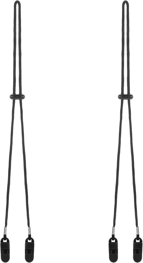 Yolev 2 Pieces Adjustable Hat Strap Clips Black Windproof Clips Cap Retainers with Clips for Outdoor Golfing, Fishing, Boating, Sailing...