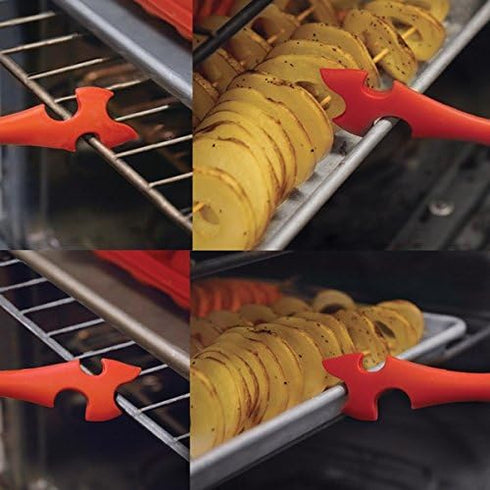 Norpro 1229 Silicone Oven Rack Push/Pull, Red (2)...