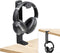 NEETTO HS906 Headphone Stand & Hanger 2 in 1, Above & Under Desk Gaming Headset Holder Mount Hook with Height Adjustable & Rotating Clamp, Earphon...