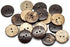 AKOAK 100 Pieces Natural Coconut Shell Two-Holes Buttons Sewing Accessories Decorative Buttons (18mm)...