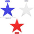 MECCANIXITY Star Cutouts Paper Five Star Confetti Cutouts for Birthday Party Classroom Wedding Bulletin Board Wall Decorations 5.9 Inches,(Blue Re...