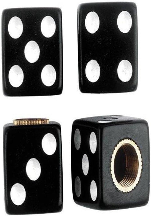 Custom Accessories 16114 Black Dice Style Valve Cap...
