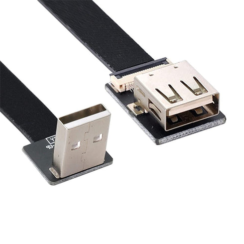 xiwai 2m Up Angled USB 2.0 Type-A Male to Female Extension Data Flat Slim FPC Cable for FPV & Disk & Scanner & Printer...