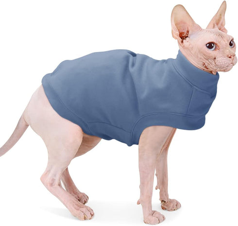 Soft Fleece Dog Sweatshirt - Warm Dog Sweaters for Small Medium Dogs Cats Cold Weather - Cat Sweater Pullover Stretchy Hoodie Easy On - Comfortabl...