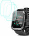 Tempered Glass Screen Protector Compatible with PUREROYI C20PR 1.83” Rugged Smart Watch, 3pcs, 9H...