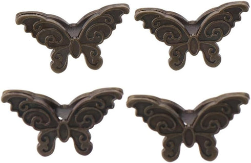 4Pcs Cute Butterfly Shaped Binder Clips, Metal Paper Binder Clip, Bill Binder Clips for Home Office (Bronze)...