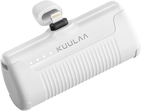 Kuulaa Small Portable Charger for iPhone, 4500mAh Mini Power Bank with Built-in Cable, Cute Battery Pack Compatible with iPhone 14/14 Plus/Pro Max...