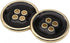 12PCS Four-Eye Metal Button Suit Buttons Crafts Button Decorative Buttons for Sewing DIY (10mm, Black Gold)...